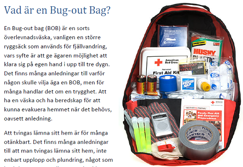 Vad är en Bug-out bag?