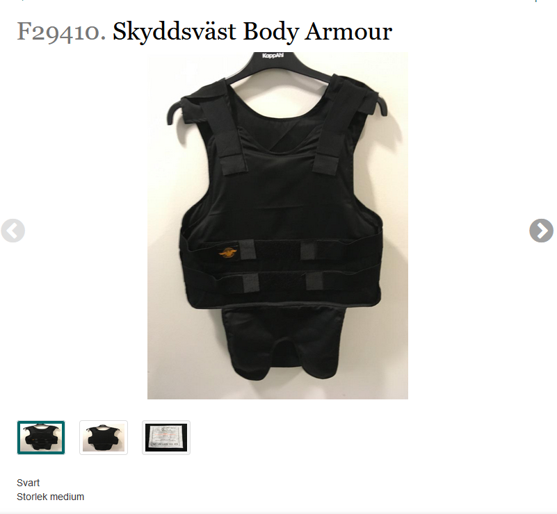 Skyddsväst Body Armour